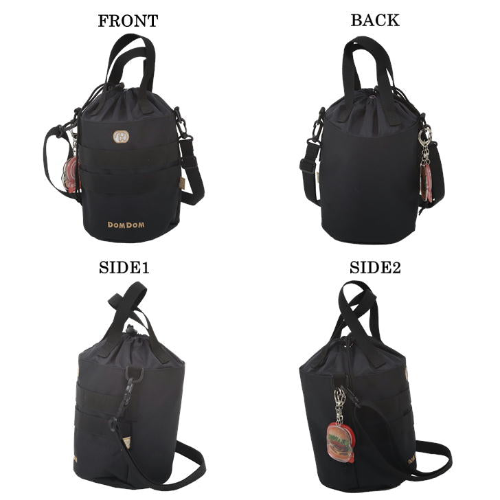 【レターパック配送/時間指定不可】DOMDOM ドムドム DM003 2WAY ショルダーバッグ 斜め掛け 肩掛け バスケット型 ハンドバッグ 普段使い アウトドア 旅行  おしゃれ 可愛い どむぞう ドムドムバーガー ノベルティ キーホルダー 正規品