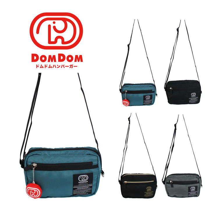 【レターパック配送/時間指定不可】DOMDOM ドムドム DM020 ミニショルダーバッグ 斜め掛け 肩掛け  普段使い アウトドア 旅行 お出かけ おしゃれ 可愛い　シンプル どむぞう ドムドムバーガー ノベルティ キーチャーム キーフック　正規品