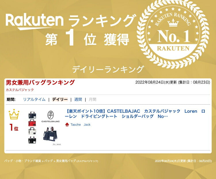 【正規取扱店】【CASTELBAJAC】[ローレンシリーズ] 037501 カステルバジャック Loren ローレン ドライビングトート ショルダーバッグ 2way トート 斜め掛け カバン ゴルフ おしゃれ 人気 ギフト