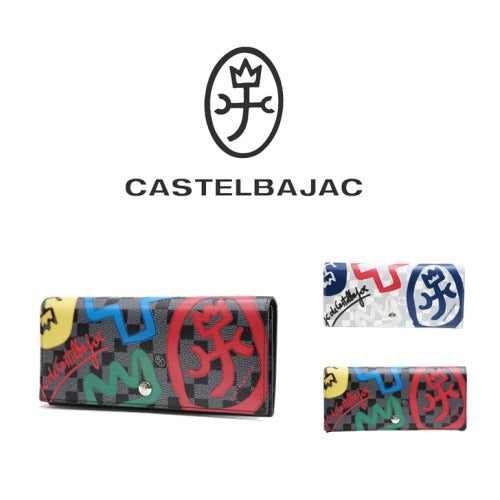 【正規取扱店】【CASTELBAJAC】[クラーシリーズ] 066622 カステルバジャック クラー 被せ長財布 財布 牛革 本革 レディース メンズ ユニセックス バジャック ゴルフ 総柄 人気 おしゃれ 上品 ギフト プレゼント