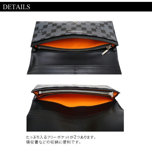 【正規取扱店】【CASTELBAJAC】[クラーシリーズ] 066622 カステルバジャック クラー 被せ長財布 財布 牛革 本革 レディース メンズ ユニセックス バジャック ゴルフ 総柄 人気 おしゃれ 上品 ギフト プレゼント