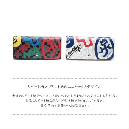 【正規取扱店】【CASTELBAJAC】[クラーシリーズ] 066622 カステルバジャック クラー 被せ長財布 財布 牛革 本革 レディース メンズ ユニセックス バジャック ゴルフ 総柄 人気 おしゃれ 上品 ギフト プレゼント