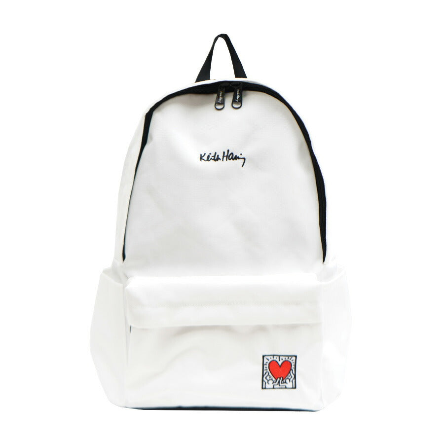 【KeithHaring】リュック 大容量 キースへリング 15606 20L デイパック Lサイズ バックパック シンプル ロゴ ブラック プレゼント ユニセックス