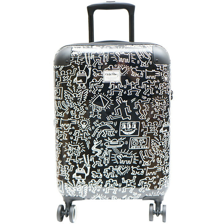 Keith Haring キースヘリング キャリーケース 32L 拡張 39L 15900 キャリーバッグ 拡張式 Wキャスター 機内持ち込み 1泊 2泊 3泊 メンズ レディース ジュニア オールシーズン ブラック ホワイト TSAロック 送料無料 ギフト おしゃれ 人気