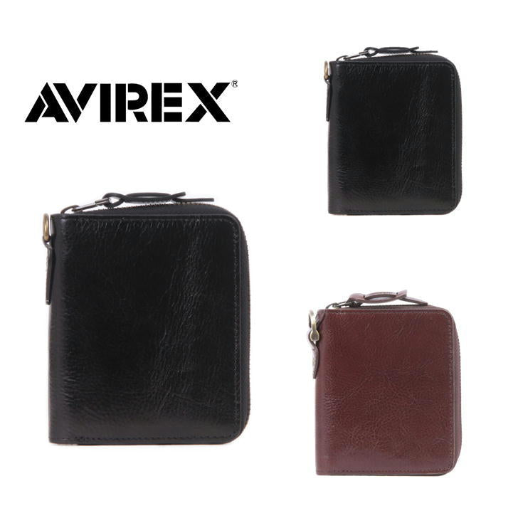 【SNSで話題のレザーケアクリームプレゼント中！】【AVIREX】アビレックス AX9101 財布 ラウンドウォレット 二つ折り財布 BEIDEバイドシリーズ レザー イタリアンレザー メンズ レディース 本革 牛革 定番 高級感 おしゃれ プレゼント ギフト 人気 collonil コロニル