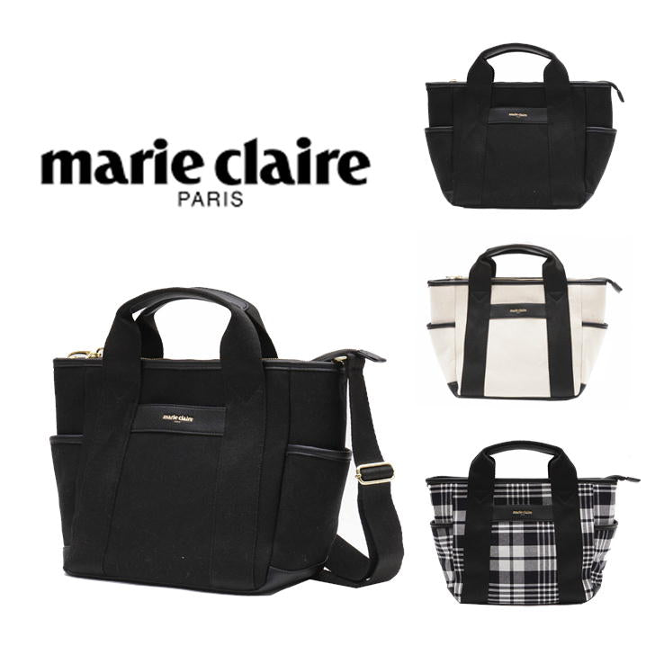 marie claire マリクレール 240-122 2way ショルダーバッグ トートバッグ レディース 女性 ショルダー カジュアル きれいめ おしゃれ 人気 おでかけ 買い物 クリスマス プレゼント 母の日 合皮 キャンパス地 正規品