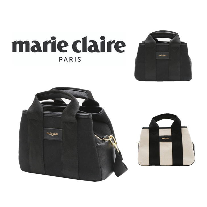 marie claire マリクレール 240-123 2way ミニ ショルダーバッグ ミニ トートバッグ レディース 女性 ショルダー カジュアル きれいめ おしゃれ 人気 おでかけ 買い物 クリスマス プレゼント 母の日 合皮 キャンパス地 正規品
