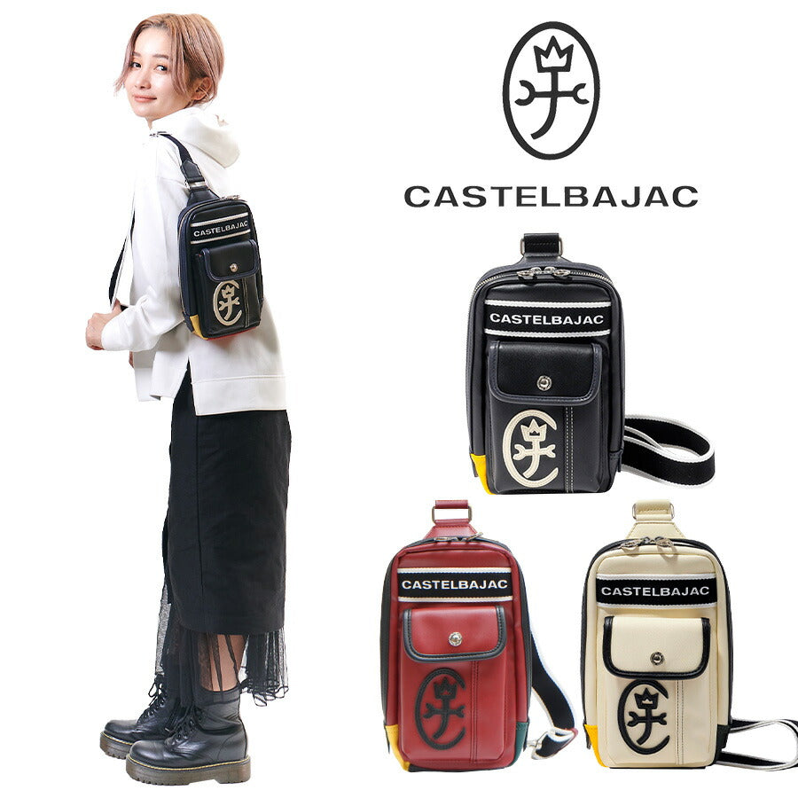 【正規取扱店】【CASTELBAJAC】[ドミネシリーズ] 024912 カステルバジャック ドミネ スモールワンショルダーバッグ 斜め掛け ボディバッグ バッグ 鞄 メンズ レディース バジャック ゴルフ おしゃれ 人気