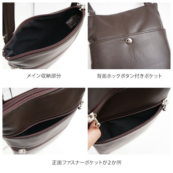 【当店オリジナルエコバッグプレゼント中！】【日本製】 本革 ミニ ショルダーバッグ 2905 フォーマルバッグ 牛革 レザー ショルダー フォーマル 冠婚葬祭  上品 鞄 カバン 斜め掛け 肩掛け ポケット コンパクト 収納 多め 小さめ 軽量 プレゼント 贈り物