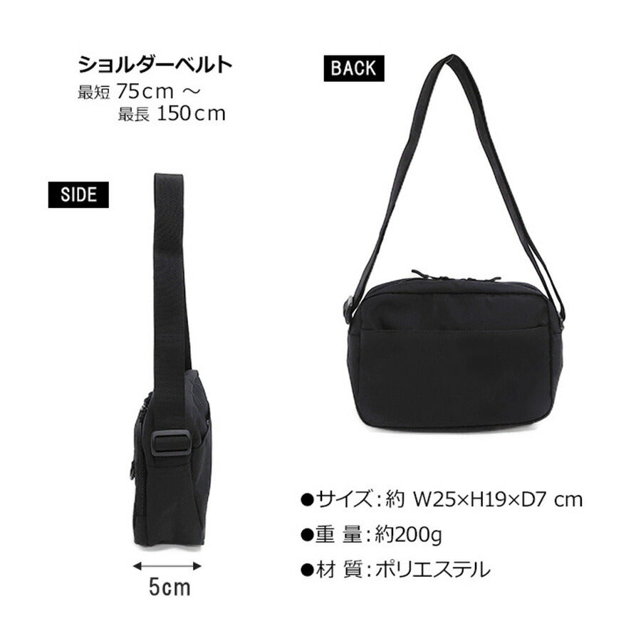 Lee リー 320-3724 PRAY2  ショルダーバッグ 横型 バッグ メンズ レディース ミニショルダー 斜め掛け コンパクト 小さめ ブラック レッド ベージュ ミントグリーン ダブルファスナー カジュアル ボックスロゴ プレゼント おしゃれ