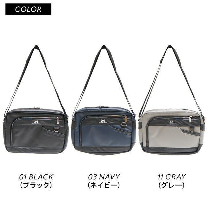 Lee ショルダーバッグ リー 320-3733 通販 横型ショルダーバック メッセンジャーバッグ メンズ ブランド 斜めがけ かっこいい 肩掛け 大きめ 大容量 通勤 通学 自転車 バイク 旅行 サイクリング undead アンデッド メンズバッグ