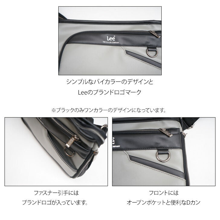 Lee ショルダーバッグ リー 320-3734 通販 横型ショルダーバック クラッチバッグ メンズ ブランド 斜めがけ かっこいい 肩掛け 小さめ 通勤 通学 自転車 バイク 旅行 サイクリング undead アンデッド メンズバッグ