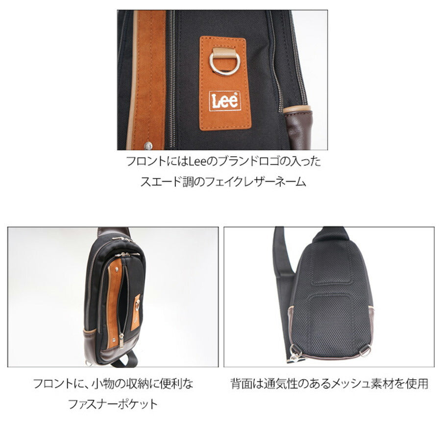 Lee リー  クリーチャー ボディバッグ 320-3741 ショルダーバック メンズ ブランド 斜めがけ かっこいい 肩掛け 通勤 通学 自転車 バイク 旅行 サイクリング creature クリーチャー メンズバッグ