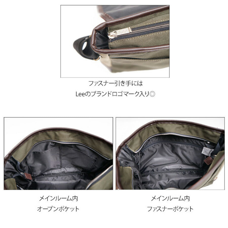 Lee リー 横型ショルダーバッグ 320-3743 ショルダーバック メンズ ブランド 斜めがけ かっこいい 肩掛け 通勤 通学 自転車 バイク 旅行 サイクリング creature クリーチャー メンズバッグ