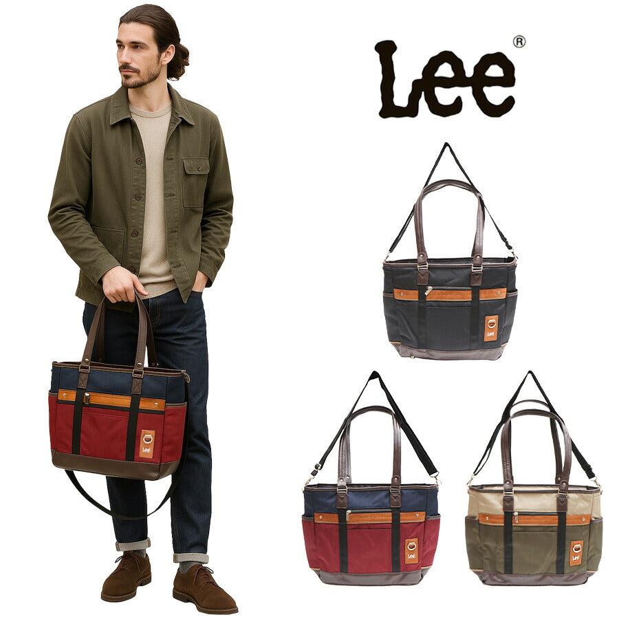 Lee ショルダーバッグ トートバッグ リー 320-3744 通販 横型ショルダーバック トート メンズ ブランド 斜めがけ かっこいい 肩掛け A4 大きめ 大容量 通勤 通学 自転車 バイク 旅行 サイクリング creature クリーチャー メンズバッグ