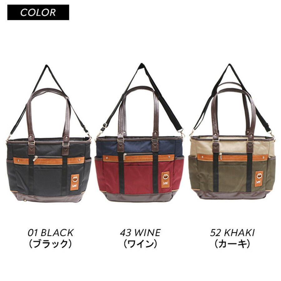 Lee ショルダーバッグ トートバッグ リー 320-3744 通販 横型ショルダーバック トート メンズ ブランド 斜めがけ かっこいい 肩掛け A4 大きめ 大容量 通勤 通学 自転車 バイク 旅行 サイクリング creature クリーチャー メンズバッグ