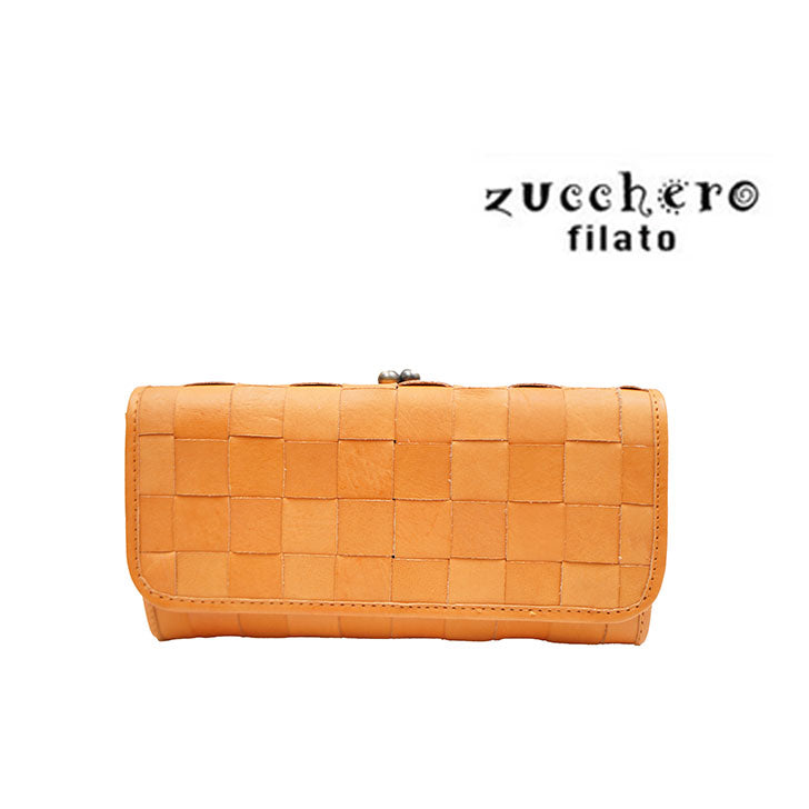 【SNSで話題のレザーケアクリームプレゼント中！】【zucchero filato】ズッケロフィラート 長財布 48920 本革 財布 レディース 小銭入れが がま口 ウォレット 革 レザー 人気 可愛い プレゼント ブラウン 使いやすい ギフト プレゼント 記念日 お祝い collonil コロニル