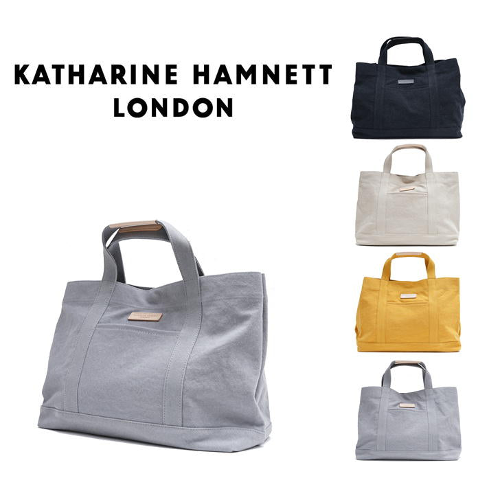 KATHARINE HAMNETT LONDON　キャサリンハムネットロンドン トートバッグ Tote Bag ユニセックスMサイズ  490-8062 手提げ トート プレゼント キャンバス ギフト ミニバッグ 軽量 A4 鞄 おしゃれ 人気 正規取扱店 送料無料
