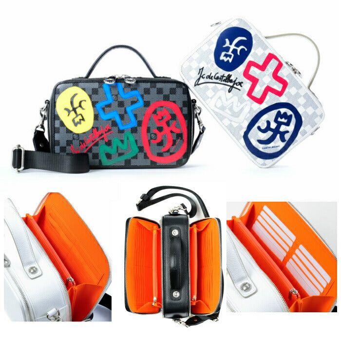 【正規取扱店】【CASTELBAJAC】[クラーシリーズ] 066122 カステルバジャック クラー レザー ミニショルダー ヨコ型 ラウンドファスナー 斜め掛け メンズ レディース バジャック ゴルフ 人気 おしゃれ