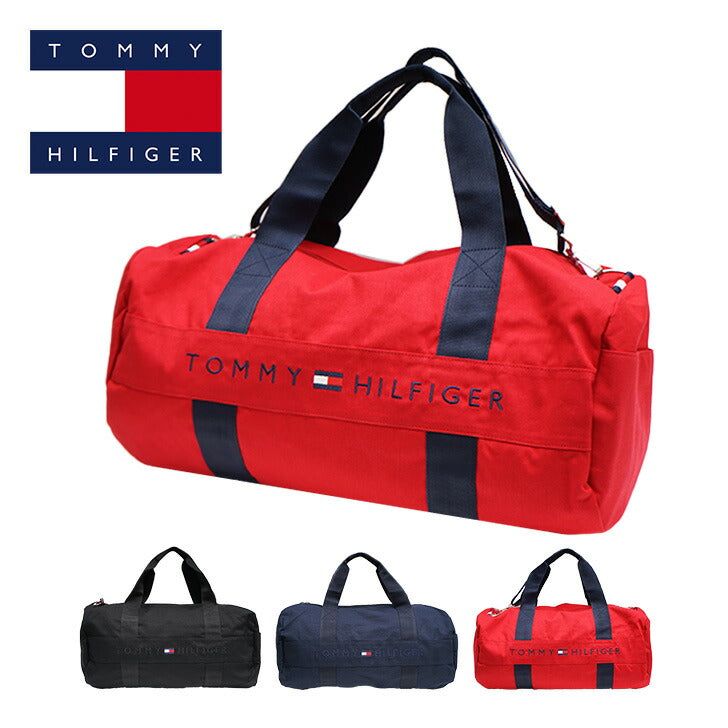 TOMMY HILFIGER トミーヒルフィガー 69j5423 JACKSON HP DUFFLE CANVAS BAG ダッフルバック ショルダー 斜め掛け バッグ ロゴ ボストンバッグ レッド メンズ レディース 旅行 修学旅行 1泊 2泊 部活 スポーツ 合宿