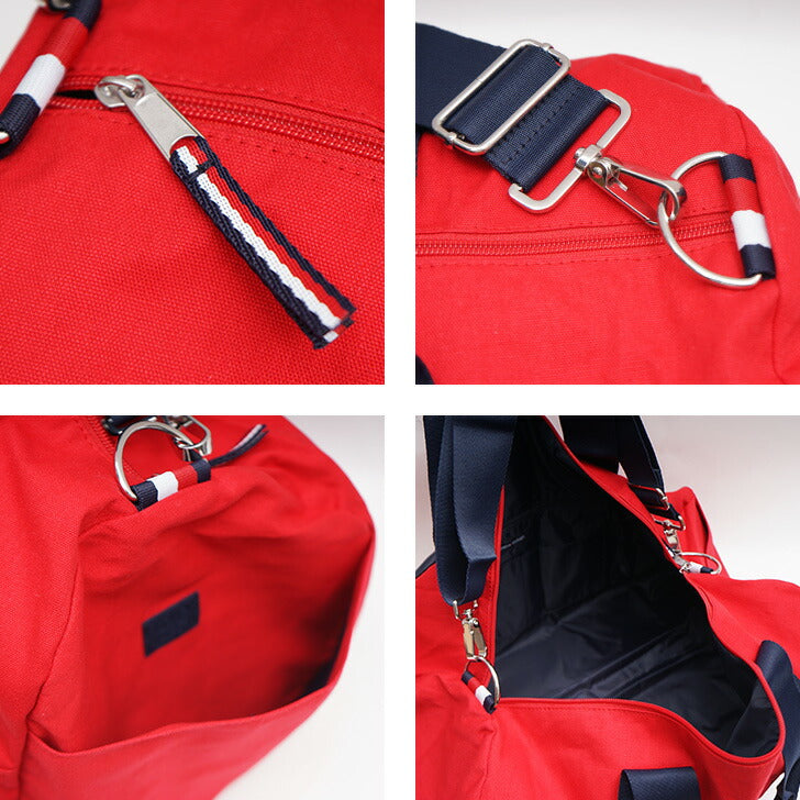 TOMMY HILFIGER トミーヒルフィガー 69j5423 JACKSON HP DUFFLE CANVAS BAG ダッフルバック ショルダー 斜め掛け バッグ ロゴ ボストンバッグ レッド メンズ レディース 旅行 修学旅行 1泊 2泊 部活 スポーツ 合宿