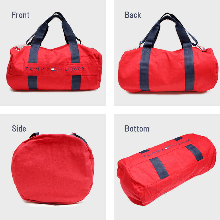TOMMY HILFIGER トミーヒルフィガー 69j5423 JACKSON HP DUFFLE CANVAS BAG ダッフルバック ショルダー 斜め掛け バッグ ロゴ ボストンバッグ レッド メンズ レディース 旅行 修学旅行 1泊 2泊 部活 スポーツ 合宿