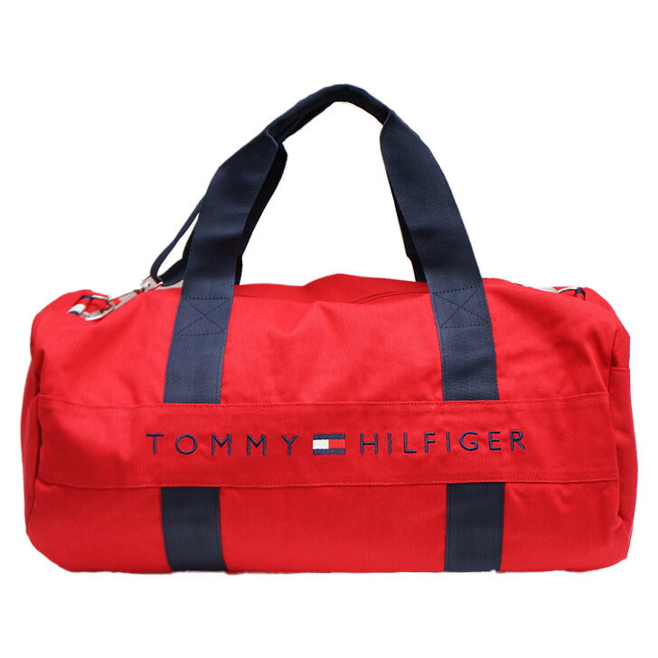 TOMMY HILFIGER トミーヒルフィガー 69j5423 JACKSON HP DUFFLE CANVAS BAG ダッフルバック ショルダー 斜め掛け バッグ ロゴ ボストンバッグ レッド メンズ レディース 旅行 修学旅行 1泊 2泊 部活 スポーツ 合宿