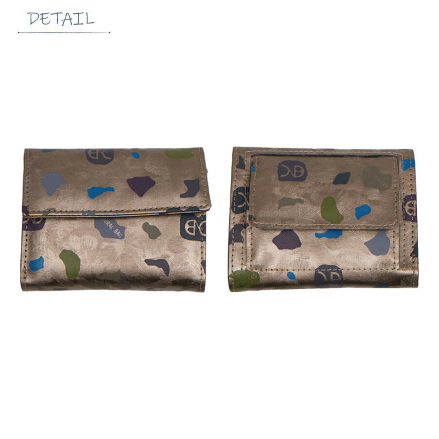 NATURAL BAG ナチュラルバッグ NBランダム 三つ折り 財布 7121 レディース ブロンズ 茶 軽量 コンパクト 薄型 家計用 個人用 普段使い お出かけ 小旅行 日本製 撥水加工 高級感 エレガント 母の日 敬老の日 プレゼント 贈り物 ギフト