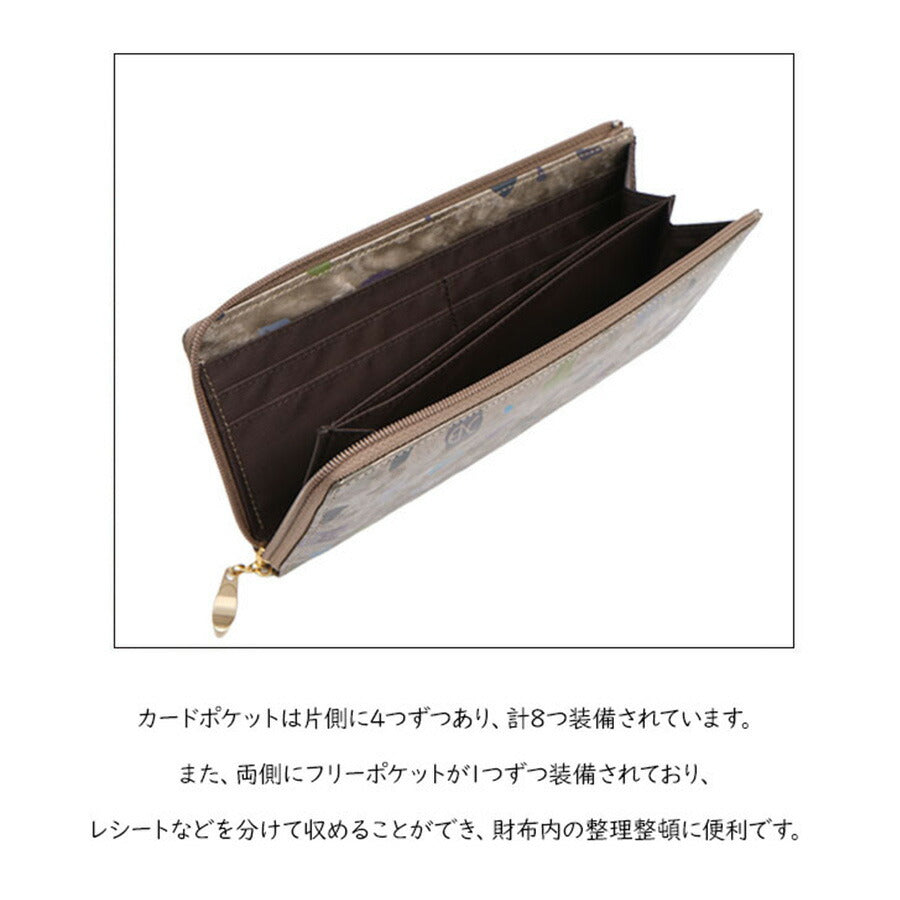 NATURAL BAG ナチュラルバッグ NBランダム 長財布 7122 L字ファスナー レディース マットブラック ブラック ブロンド 茶 黒 軽量 コンパクト 薄型 家計用 個人用 普段使い お出かけ 小旅行 日本製 撥水加工 高級感 エレガント 母の日 敬老の日 プレゼント 贈り物 ギフト