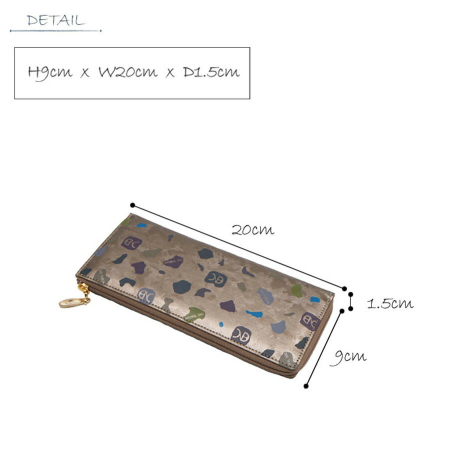NATURAL BAG ナチュラルバッグ NBランダム 長財布 7122 L字ファスナー レディース マットブラック ブラック ブロンド 茶 黒 軽量 コンパクト 薄型 家計用 個人用 普段使い お出かけ 小旅行 日本製 撥水加工 高級感 エレガント 母の日 敬老の日 プレゼント 贈り物 ギフト