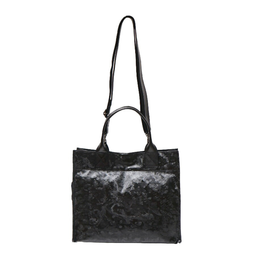 【当店オリジナルエコバッグプレゼント中！】【NATURALBAG】ナチュラルバッグ 合成皮革 トート 日本製 7125 2WAY バッグ 鞄 カバン かばん 使いやすい 普段使い レディース 人気 オシャレ  シンプル カジュアル ギフト プレゼント スクラッチブラック スクラッチブロンズ