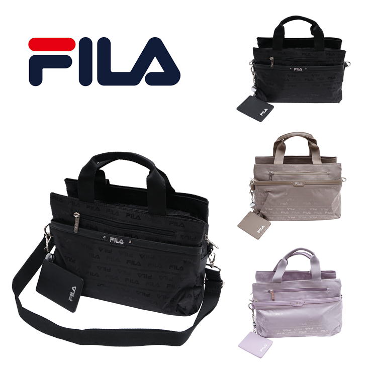 【レターパック配送/時間指定不可】FILA フィラ フラワートートバッグ ジャガード 2WAY ショルダー 斜め掛け 肩掛け 7695 パスケース 鞄 超軽量 レディース プレゼント おしゃれ 人気 ギフト ラッピング 母の日 送料無料