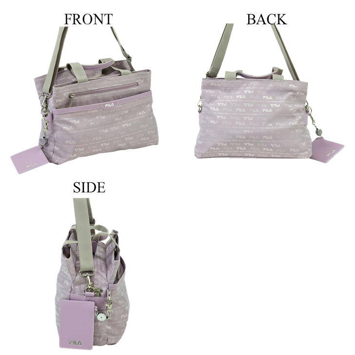 【レターパック配送/時間指定不可】FILA フィラ フラワートートバッグ ジャガード 2WAY ショルダー 斜め掛け 肩掛け 7695 パスケース 鞄 超軽量 レディース プレゼント おしゃれ 人気 ギフト ラッピング 母の日 送料無料