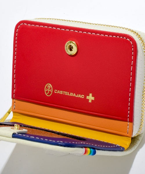 【正規取扱店】【CASTELBAJAC】[レインボーシリーズ] 079611 カステルバジャック レインボー 小銭入れ パスケース コインケース おしゃれ 本革 キーリング メンズ レディース ゴルフ 人気