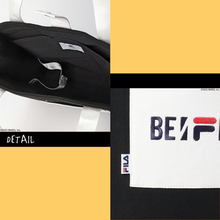 FILAｘBE:FIRST フィラ コラボ トートバッグ バッグ 81FL11 サブバッグ 通学 通勤 おしゃれ ビーファースト ビーファ BESTY ベスティ メンズ レディース ノベルティ付き 正規品 正規取扱店《北海道、沖縄、離島代引き不可》