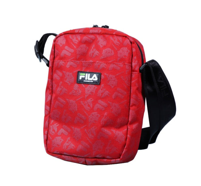 EVANGELION エヴァンゲリオン FILA フィラ コラボ ショルダーバッグ 縦型 斜め掛け 肩掛け コンパクト メンズ レディース 男女兼用 RADIOEVA 8feva3 エヴァ おしゃれ 人気