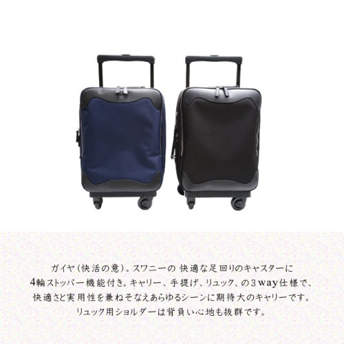 SWANY スワニー B-317 ガイヤ キャリーケース スーツケース ハンドバッグ トートバッグ リュック バックパック 3Way 4輪ストッパー付き メンズ レディース 旅行 出張 普段使い 安全 便利 実用的 快適 送料無料 あす楽《北海層、沖縄、離島代引き不可》