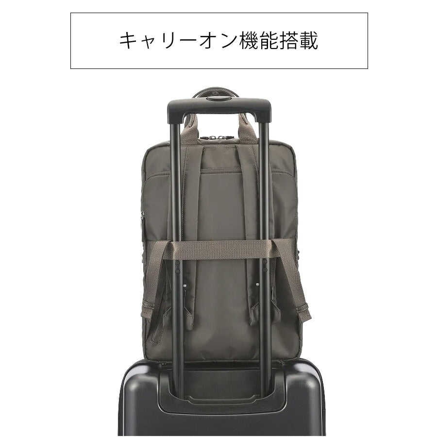 【ace.】 11472 スリファム ビジネスリュック 12L リュックサック かばん カバン 鞄 軽量 カジュアル シンプル 通勤 レディース ギフト プレゼント ブラック