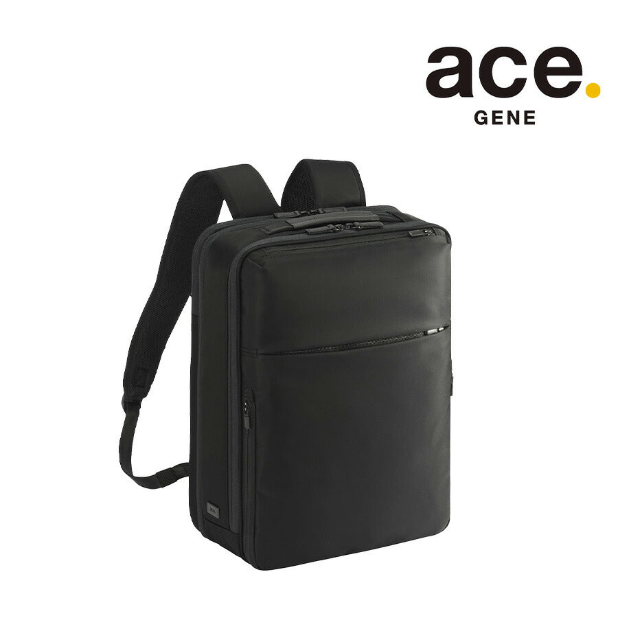 【ace.GENE】 68007 ガジェタブルR リュック 15-20L ナイロン素材 バックパック 拡張機能搭載 ビジネス 通勤 軽量 A4 男女兼用 ユニセックス ギフト ブラック 大容量 収納力