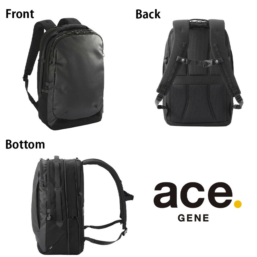 【ace. GENE LABEL】 68322 ラグレンティス リュック19-24L ビジネスリュック 通勤 レディース メンズ エースジーンレーベル きれいめ シンプル ブラック 軽い