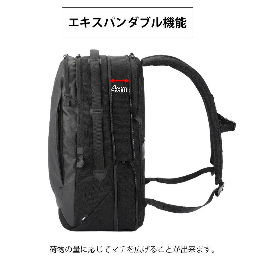 【ace.GENE】 68323 ラグレンティス リュック 23-27L バックパック 拡張機能搭載 ビジネス 通勤 軽量 A4 かばん カバン 鞄 ユニセックス ギフト ブラック