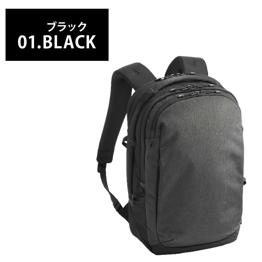 【ace.GENE】 68591 ラグレンティスヘザー リュック 17-20L ビジネス エキスパンダブル A4対応 PC用ポケット かばん バッグ メンズ  ギフト プレゼント ブラック