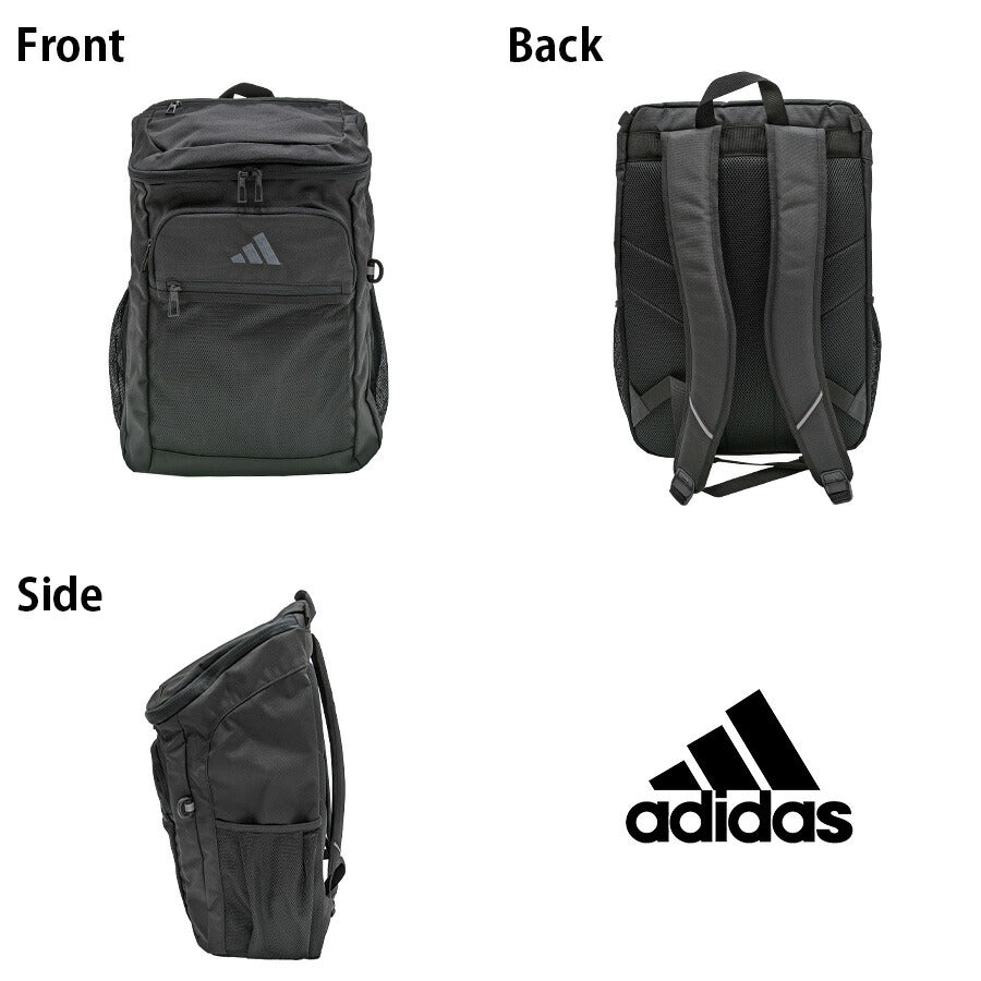 【adidas】 リュック 大容量 68562 リューベック 35L リュックサック ボックス型 かばん バッグ 通学 学生 スクール ユニセックス ギフト プレゼント ブラック