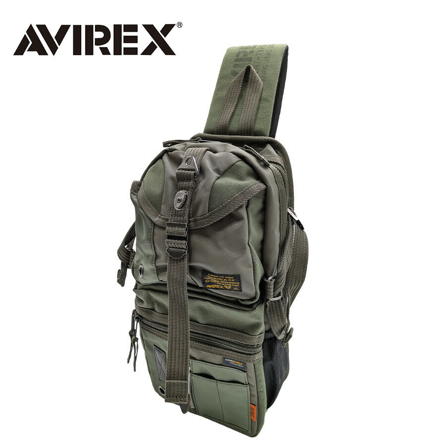 【AVIREX】 avx305m イーグル限定モデル ワンショルダー ショルダーバッグ ミリタリー メンズ アヴィレックス 鞄 斜め掛け かっこいい カーキ 大容量 軽量