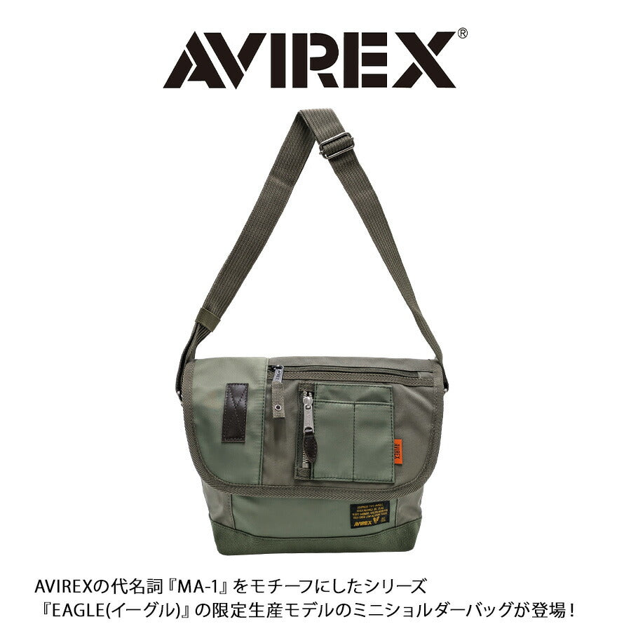 【AVIREX】 avx3520m イーグル限定モデル ミニショルダー ショルダーバッグ ミリタリー メンズ アヴィレックス 鞄 斜め掛け かっこいい カーキ 軽量 父の日