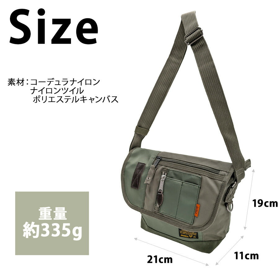 【AVIREX】 avx3520m イーグル限定モデル ミニショルダー ショルダーバッグ ミリタリー メンズ アヴィレックス 鞄 斜め掛け かっこいい カーキ 軽量 父の日