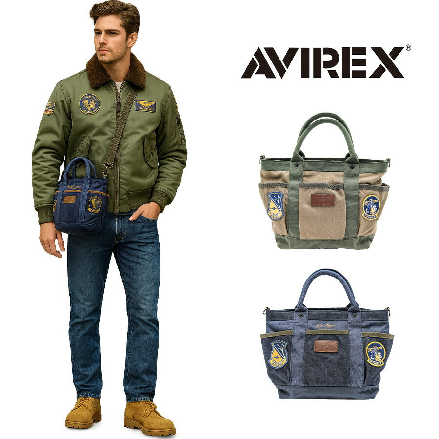 【AVIREX】AVX3526K トップガン ミニガーデニングトート メンズ かばん 鞄 カバン バッグ 手持ち アヴビレックス カーキ ノウコン ミリタリー 使いやすい 普段使い おしゃれ かっこいい プレゼント ギフト 父の日 敬老の日