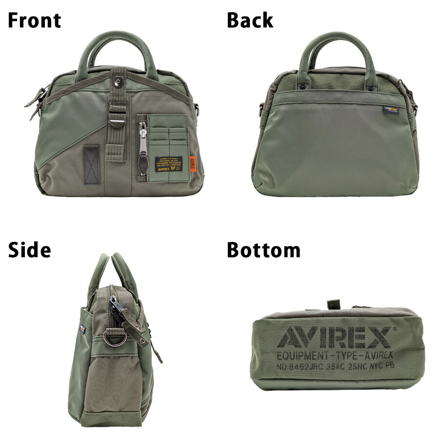 【AVIREX】 avx3527m イーグル限定モデル ミニボストン ショルダーバッグ 2WAY ミリタリー メンズ アヴィレックス 鞄 斜め掛け かっこいい カーキ 軽量 父の日