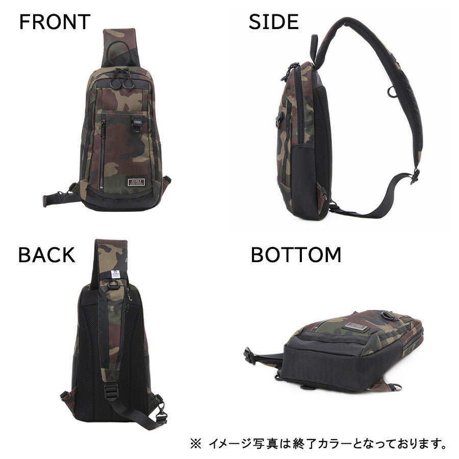 AVIREX ax2051 ソリッド ショルダーバッグ 斜め掛け 鞄 カバン かばん バッグ 普段使い 使いやすい ミリタリー メンズ プレゼント ギフト ブラック 父の日