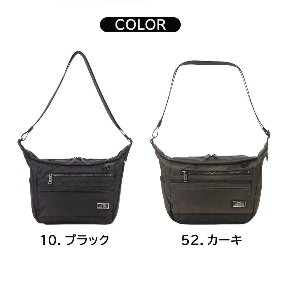 AVIREX ax2052 ソリッド ショルダーバッグ 斜め掛け 鞄 カバン かばん バッグ 普段使い 使いやすい ミリタリー メンズ プレゼント ギフト ブラック 父の日